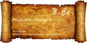 Majland Csongor névjegykártya